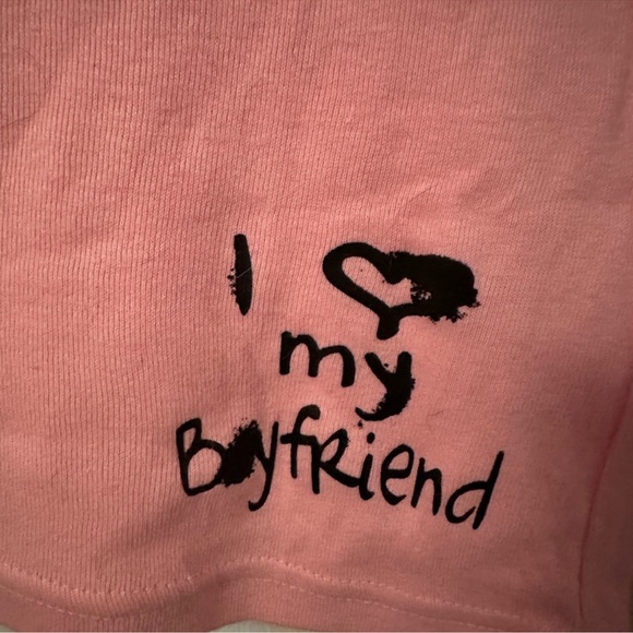I ❤️ My Boyfriend” Pajama Set – Size XL – Pink Long Sleeve & Matching Pants - Picture 5 of 14